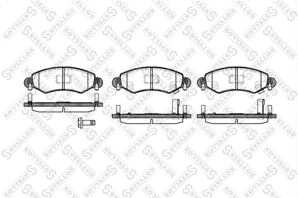 Kit de plaquettes de frein, frein à disque STELLOX 713 012-SX