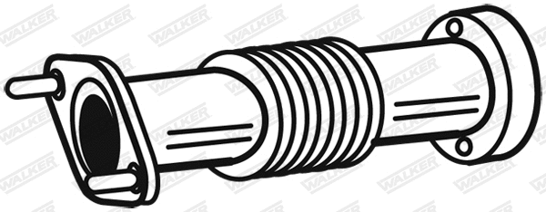 Tube ondulé, système d'échappement WALKER 06124