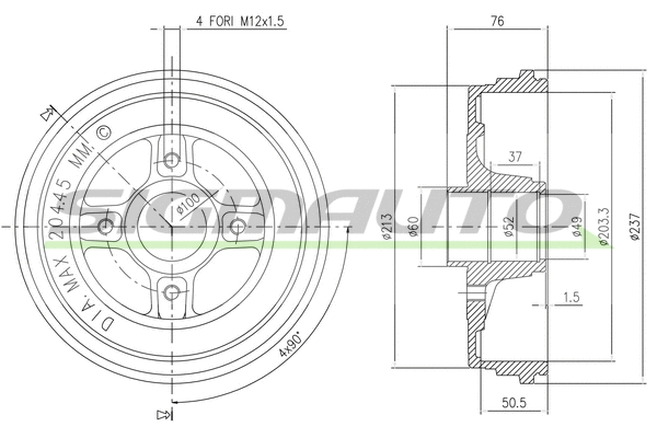 Tambour de frein SIGMAUTO DR5652