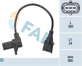 Capteur d'angle, vilebrequin FAE 79197