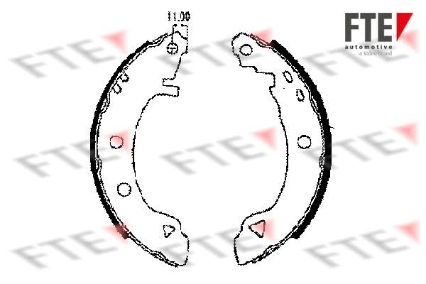 Jeu de mâchoires de frein FTE 9100016