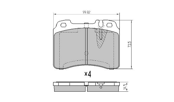 Kit de plaquettes de frein, frein à disque FREMAX FBP-0837