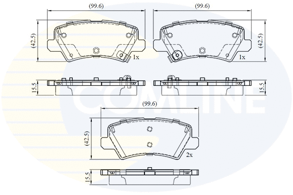 Kit de plaquettes de frein, frein à disque COMLINE CBP32757