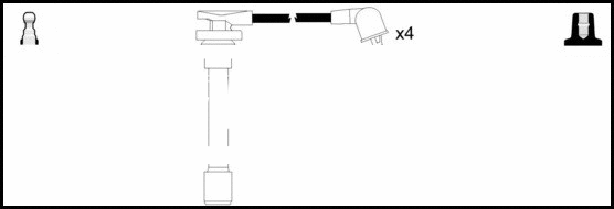 Kit de câbles d'allumage LEMARK HOES627