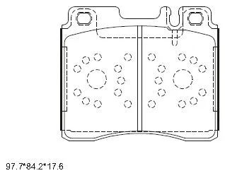 Kit de plaquettes de frein, frein à disque ASIMCO KD7745