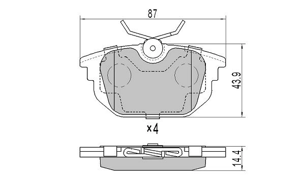 Kit de plaquettes de frein, frein à disque FREMAX FBP-1778