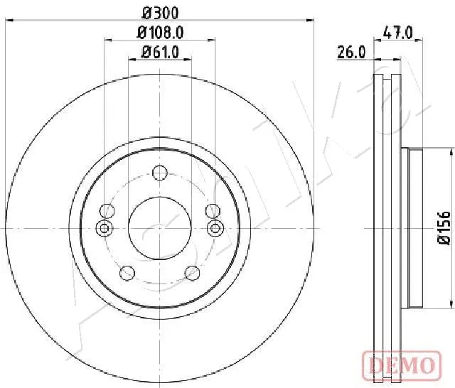 Disque de frein ASHIKA 60-00-0712C