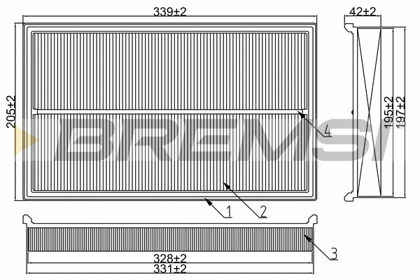 Filtre à air BREMSI FA1655