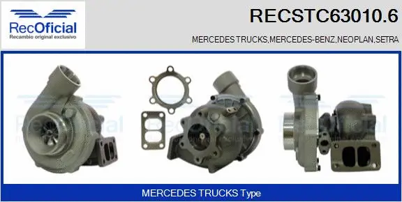Turbocompresseur, suralimentation RECOFICIAL RECSTC63010.6