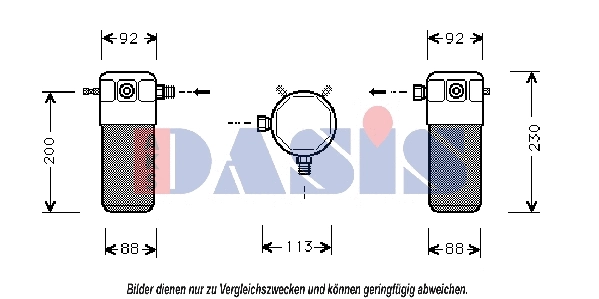 Filtre déshydratant, climatisation AKS DASIS 800395N