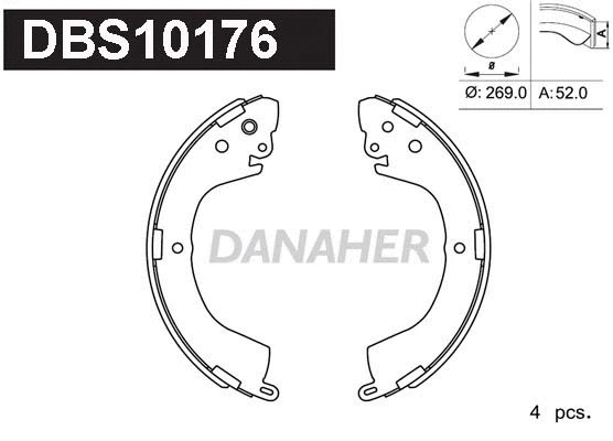 Jeu de mâchoires de frein DANAHER DBS10176