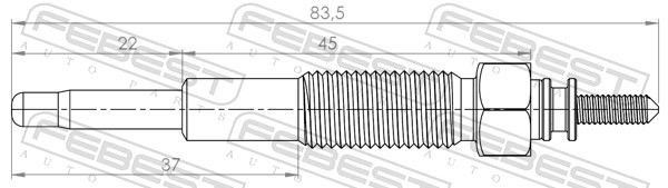 Bougie de préchauffage FEBEST 05642-001