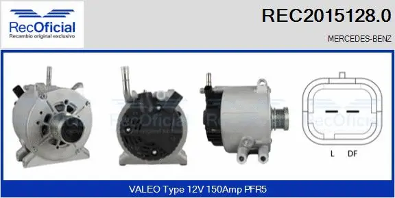 Alternateur RECOFICIAL REC2015128.0