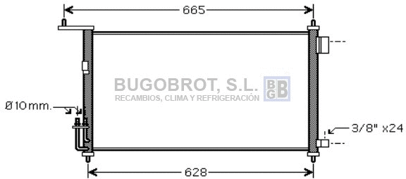 Condenseur, climatisation BUGOBROT 62-DN5332