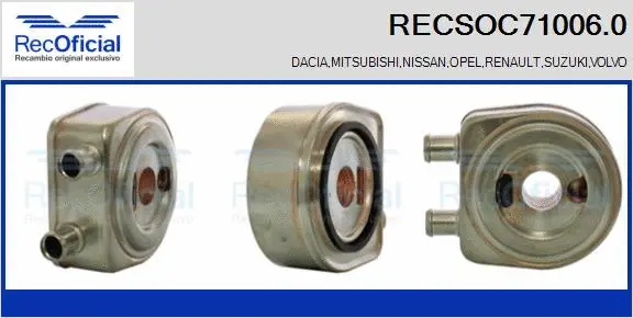 Radiateur d'huile RECOFICIAL RECSOC71006.0