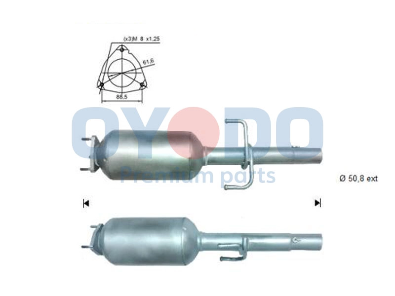 Filtre à particules / à suie, échappement Oyodo 20N0104-OYO
