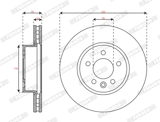Disque de frein FERODO DDF3104C-1