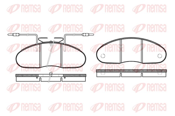 Kit de plaquettes de frein, frein à disque REMSA 0048.02