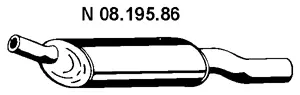 Silencieux arrière EBERSPÄCHER 08.195.86