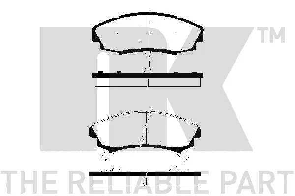 Kit de plaquettes de frein, frein à disque NK 229207