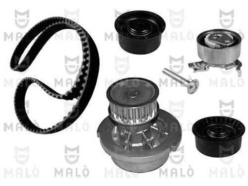 Pompe à eau + kit de courroie crantée AKRON-MALÒ 1555056