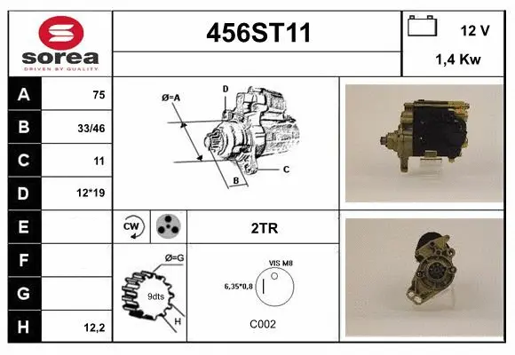 Démarreur STARTCAR 456ST11