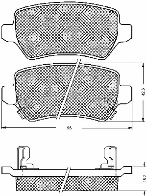 Kit de plaquettes de frein, frein à disque BSF 10666