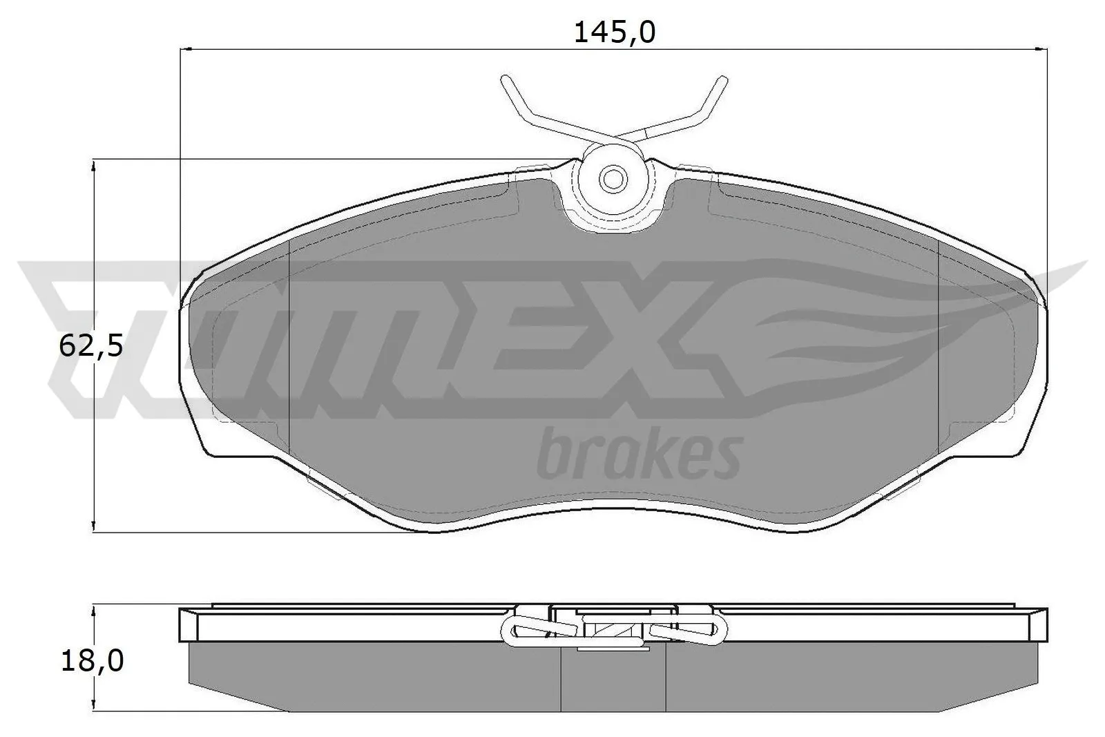 Kit de plaquettes de frein, frein à disque TOMEX Brakes TX 13-08