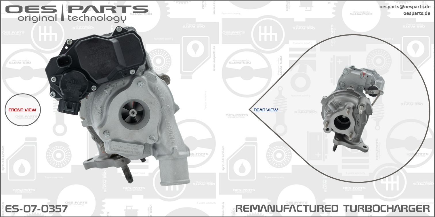Turbocompresseur, suralimentation OES PARTS ES-07-0357