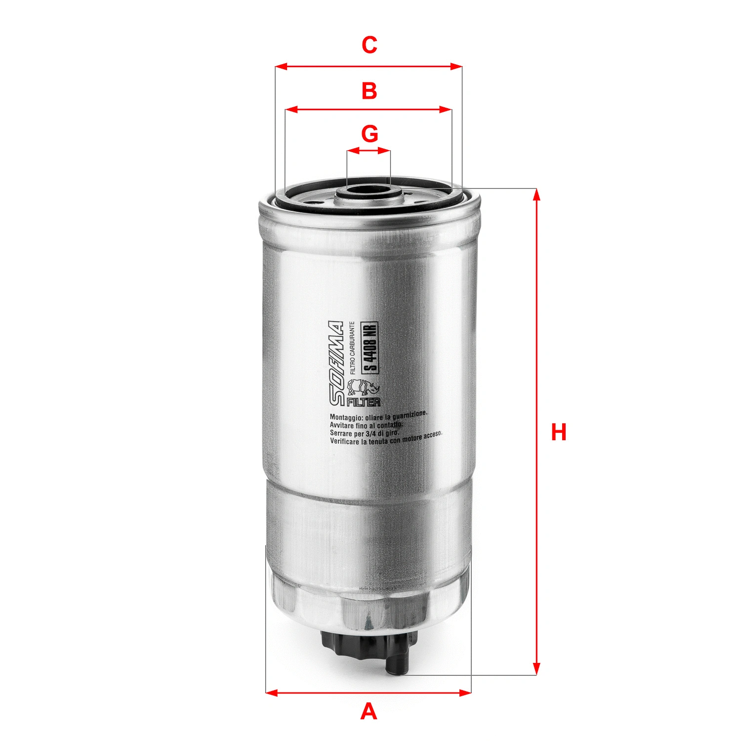 Filtre à carburant SOFIMA S 4408 NR