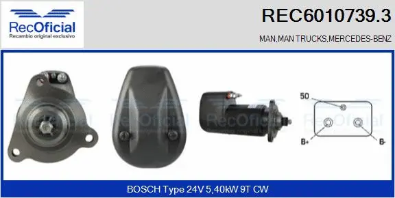 Démarreur RECOFICIAL REC6010739.3