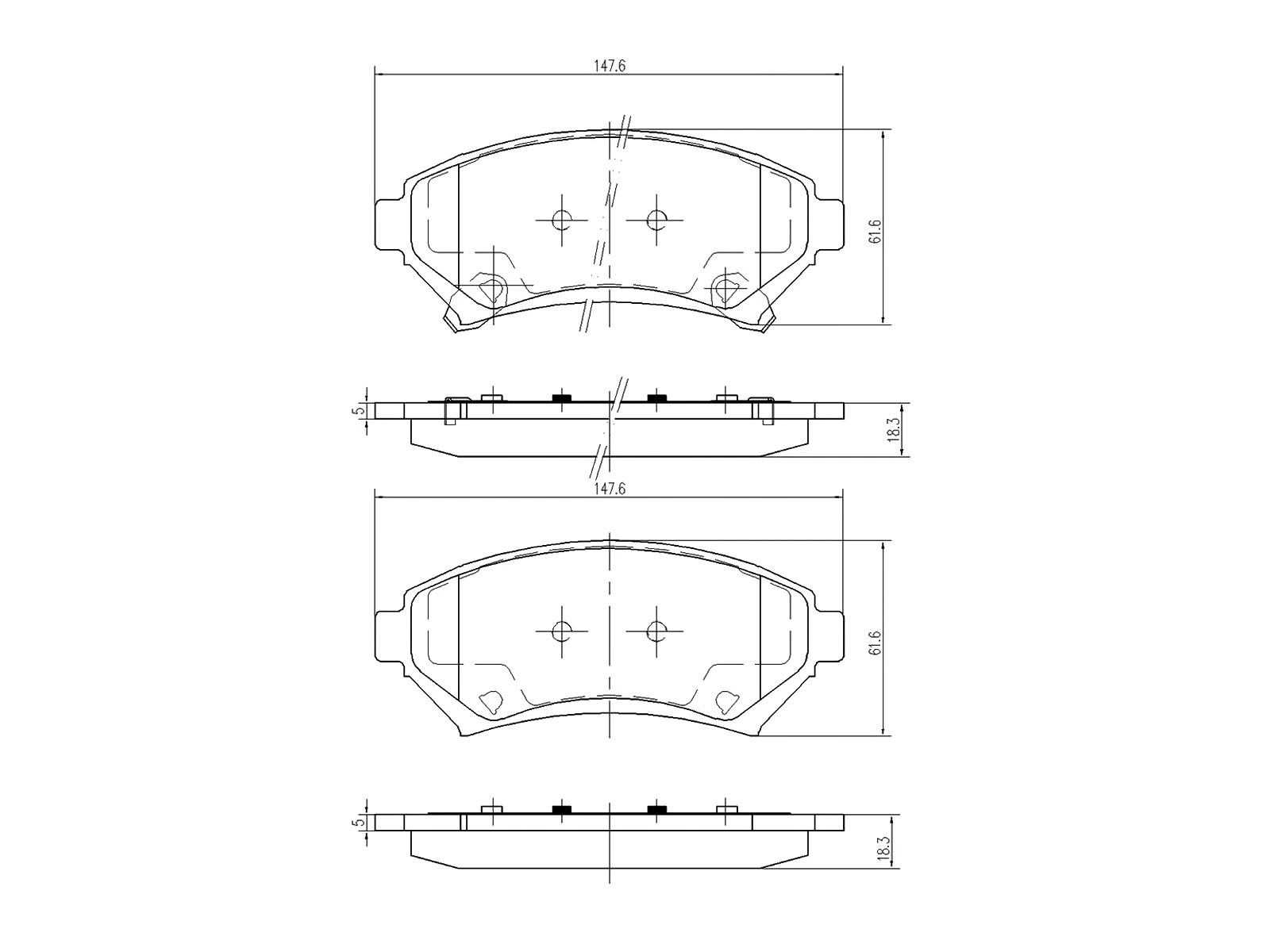 Kit de plaquettes de frein, frein à disque A.Z. Meisterteile AZMT-44-022-1044