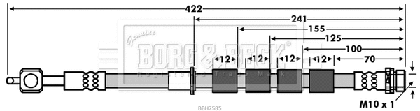 Flexible de frein BORG & BECK BBH7585