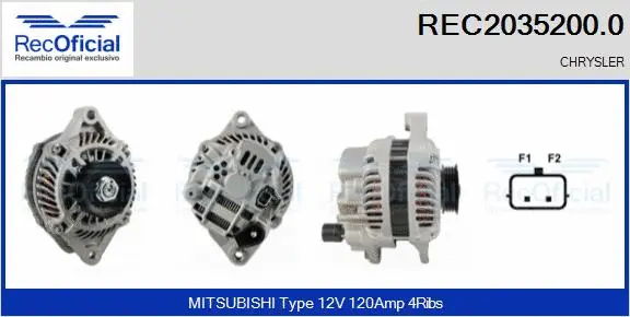 Alternateur RECOFICIAL REC2035200.0