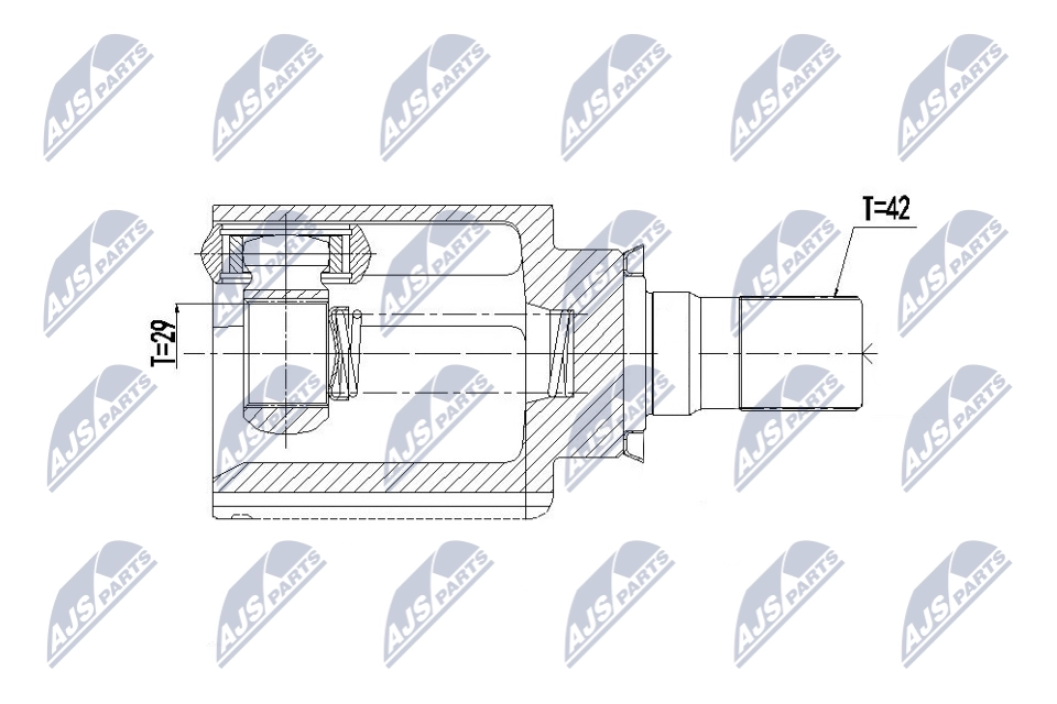 Jeu de joints, arbre de transmission NTY NPW-ME-171