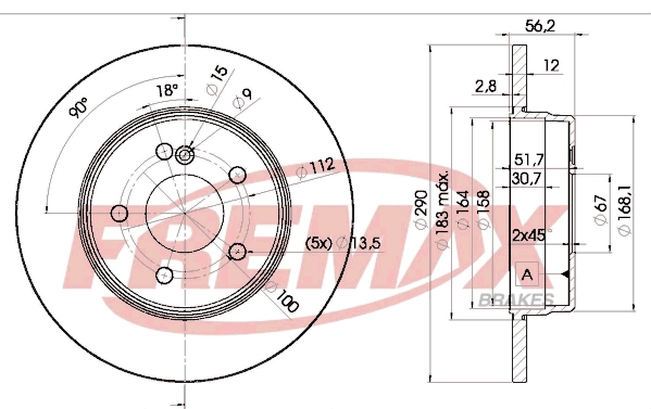 Disque de frein FREMAX BD-1213