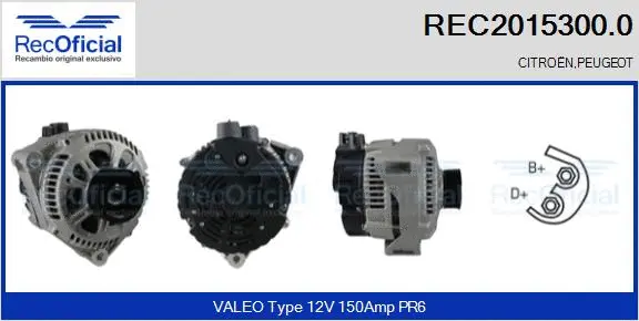 Alternateur RECOFICIAL REC2015300.0