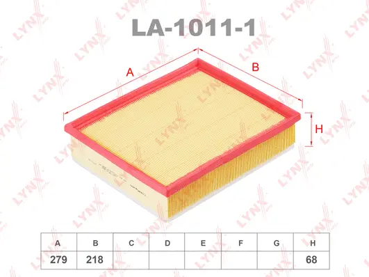 Filtre à air LYNXAUTO LA-1011-1