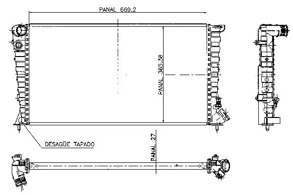 Radiateur, refroidissement du moteur ORDONEZ 1020457809