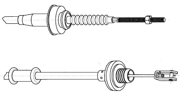 Tirette à câble, commande d'embrayage CEF NI01110