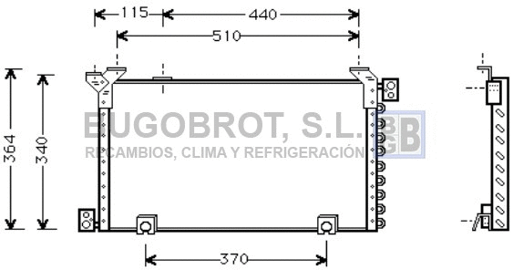 Condenseur, climatisation BUGOBROT 62-TO5194