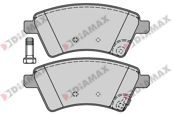 Kit de plaquettes de frein, frein à disque DIAMAX N09378