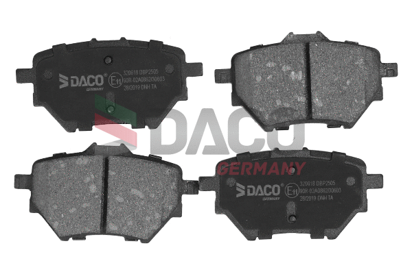 Kit de plaquettes de frein, frein à disque DACO Germany 320618