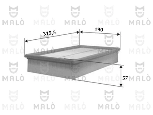 Filtre à air AKRON-MALÒ 1500575