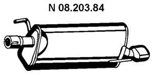 Silencieux arrière EBERSPÄCHER 08.203.84