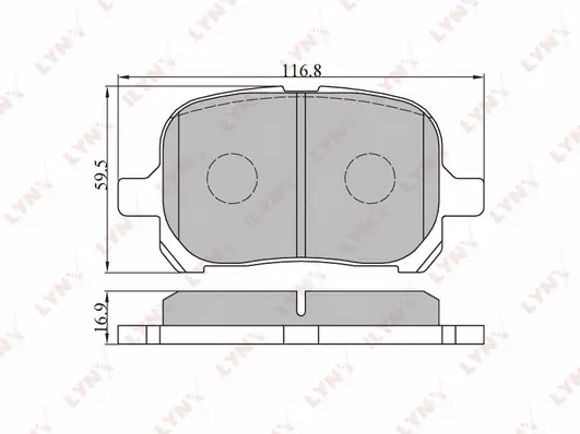 Kit de plaquettes de frein, frein à disque LYNXAUTO BD-7529