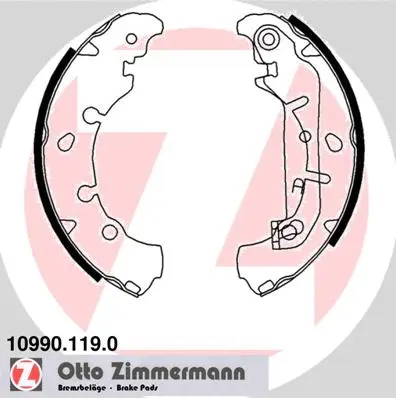 Jeu de mâchoires de frein ZIMMERMANN 10990.119.0