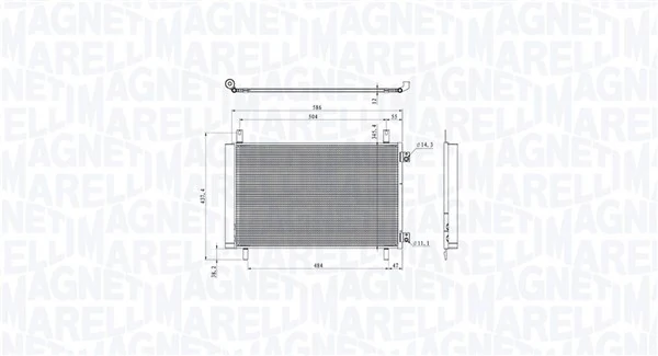 Condenseur, climatisation MAGNETI MARELLI 350203105500