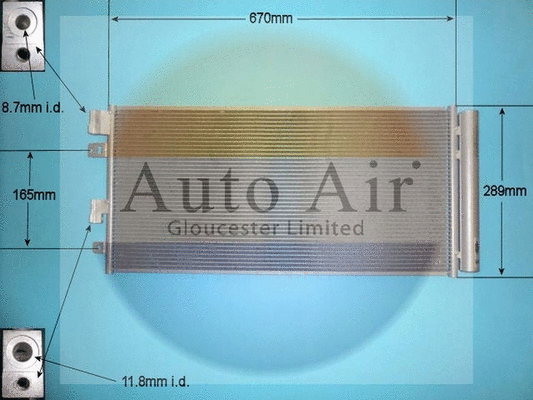 Condenseur, climatisation AUTO AIR GLOUCESTER 16-1450