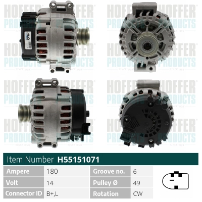 Alternateur HOFFER H55151071